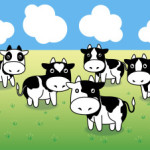 牧場の牛のイラスト